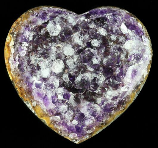 Purple Amethyst Crystal Heart - Uruguay #50877